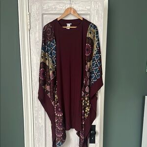 Bohemian Floral Kimono Dress